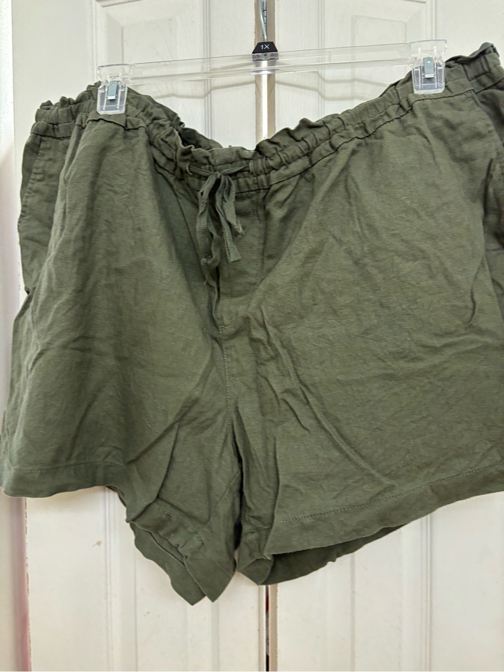Faded Glory Olive Drawstring Casual Women's Shorts